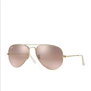SOLD New Ray-Ban Gold RB3025 001/3E Silver/Pink